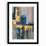 Golden Balance in Gray – Earthen Harmony Earth Tone Art Painting