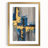 Golden Balance in Gray – Earthen Harmony Earth Tone Art Painting