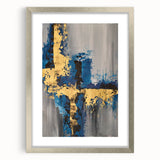 Golden Balance in Gray – Earthen Harmony Earth Tone Art Painting