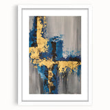 Golden Balance in Gray – Earthen Harmony Earth Tone Art Painting