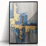 Golden Balance in Gray – Earthen Harmony Earth Tone Art Painting