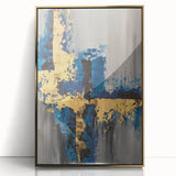 Golden Balance in Gray – Earthen Harmony Earth Tone Art Painting