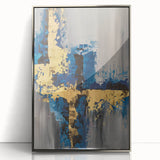 Golden Balance in Gray – Earthen Harmony Earth Tone Art Painting