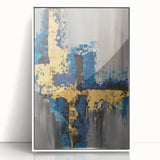 Golden Balance in Gray – Earthen Harmony Earth Tone Art Painting