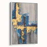 Golden Balance in Gray – Earthen Harmony Earth Tone Art Painting