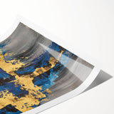 Golden Balance in Gray – Earthen Harmony Earth Tone Art Painting