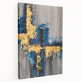 Golden Balance in Gray – Earthen Harmony Earth Tone Art Painting