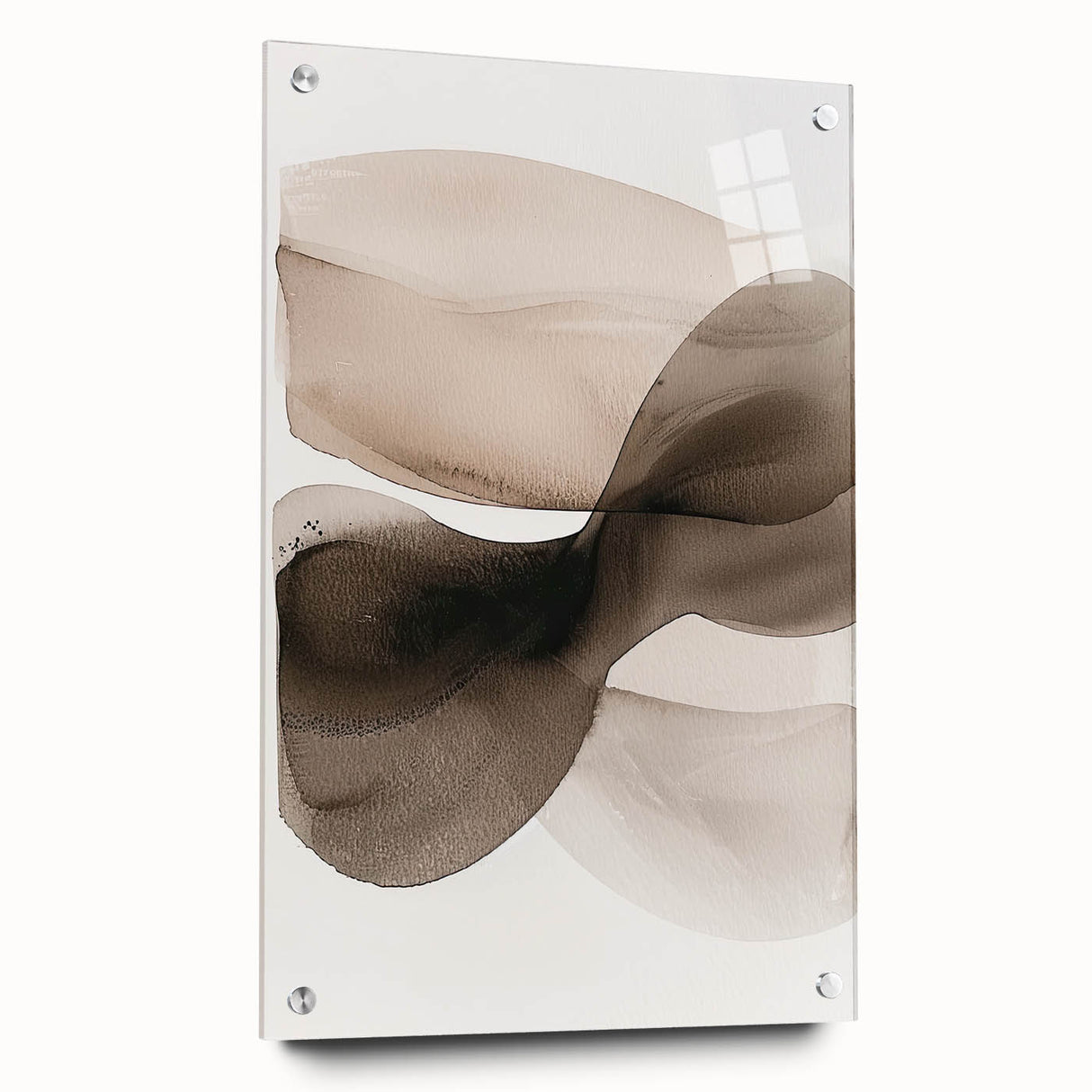 Minimalist Abstract Canvas Prints – Brown and Beige Geometric Wall Art