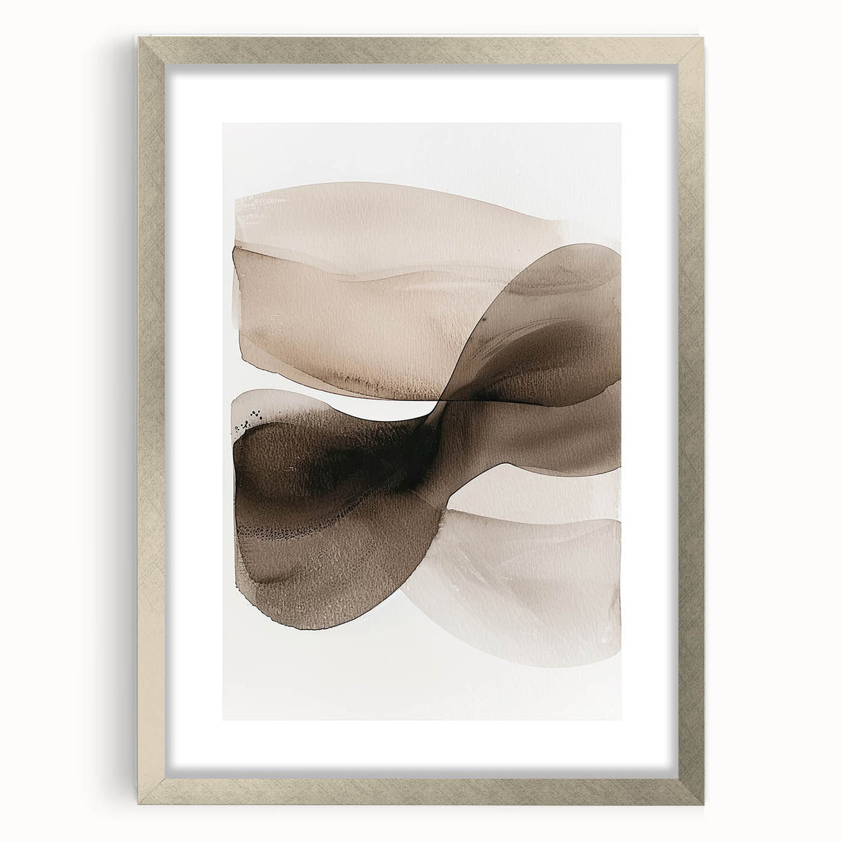 Minimalist Abstract Canvas Prints – Brown and Beige Geometric Wall Art