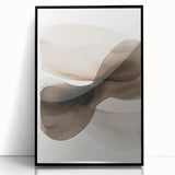Minimalist Abstract Canvas Prints – Brown and Beige Geometric Wall Art