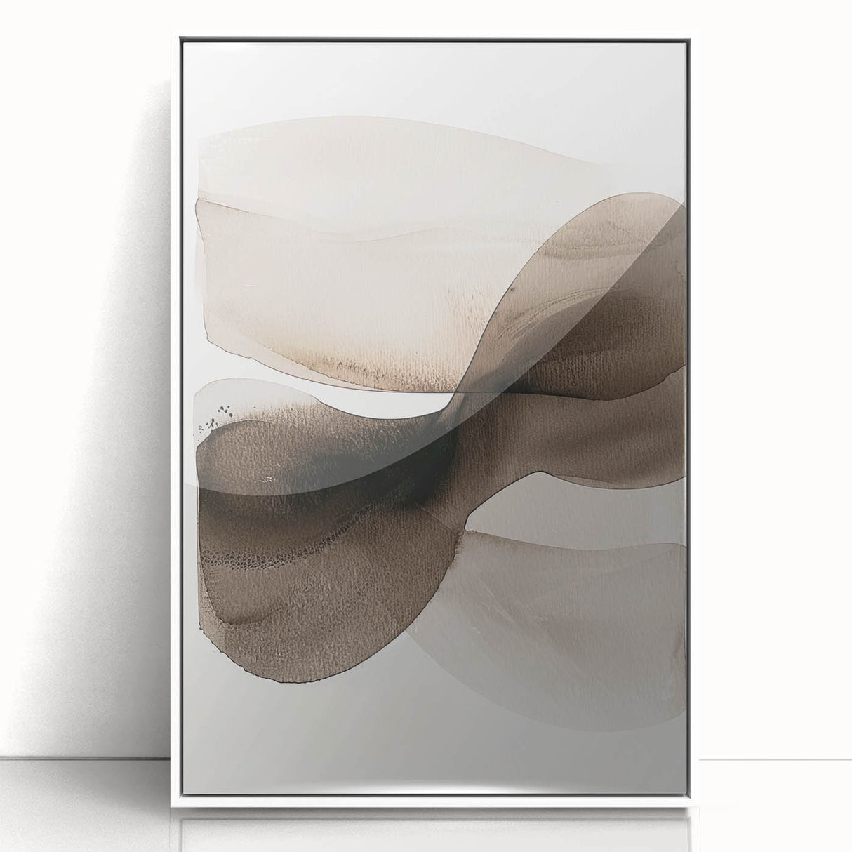 Minimalist Abstract Canvas Prints – Brown and Beige Geometric Wall Art