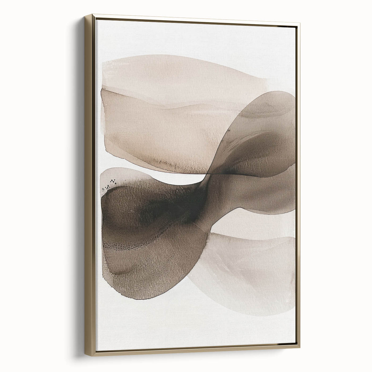 Minimalist Abstract Canvas Prints – Brown and Beige Geometric Wall Art