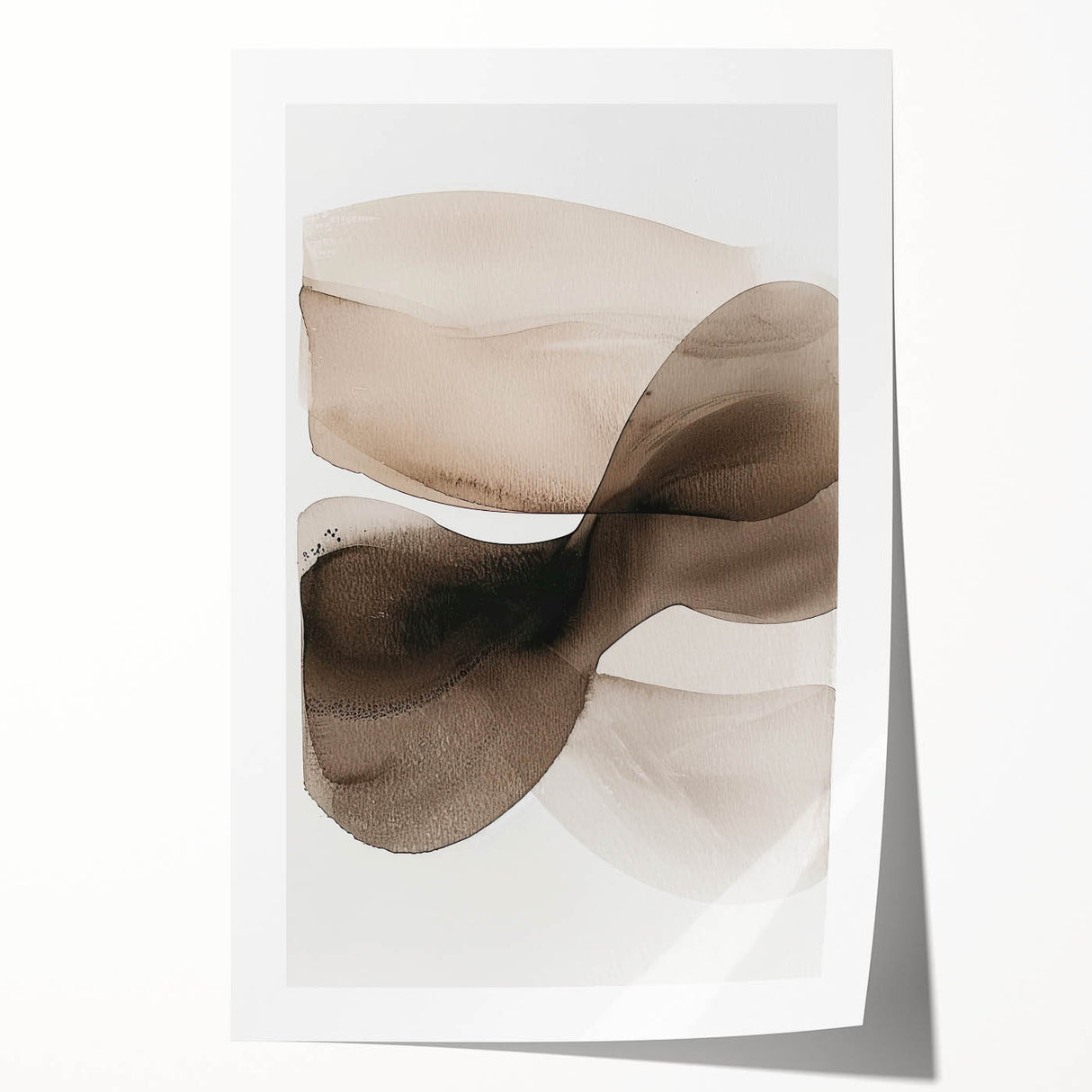 Minimalist Abstract Canvas Prints – Brown and Beige Geometric Wall Art