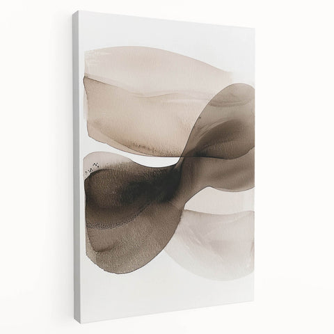 Minimalist Abstract Canvas Prints – Brown and Beige Geometric Wall Art