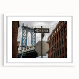 Urban scenery wall art – Industrial city bridge and street sign