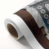 Urban scenery wall art – Industrial city bridge and street sign