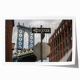 Urban scenery wall art – Industrial city bridge and street sign