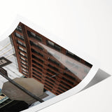 Urban scenery wall art – Industrial city bridge and street sign