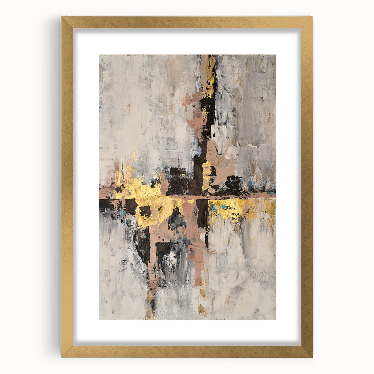 Blush Gold Harmony – Earthen Harmony Minimalist Wall Decor Art