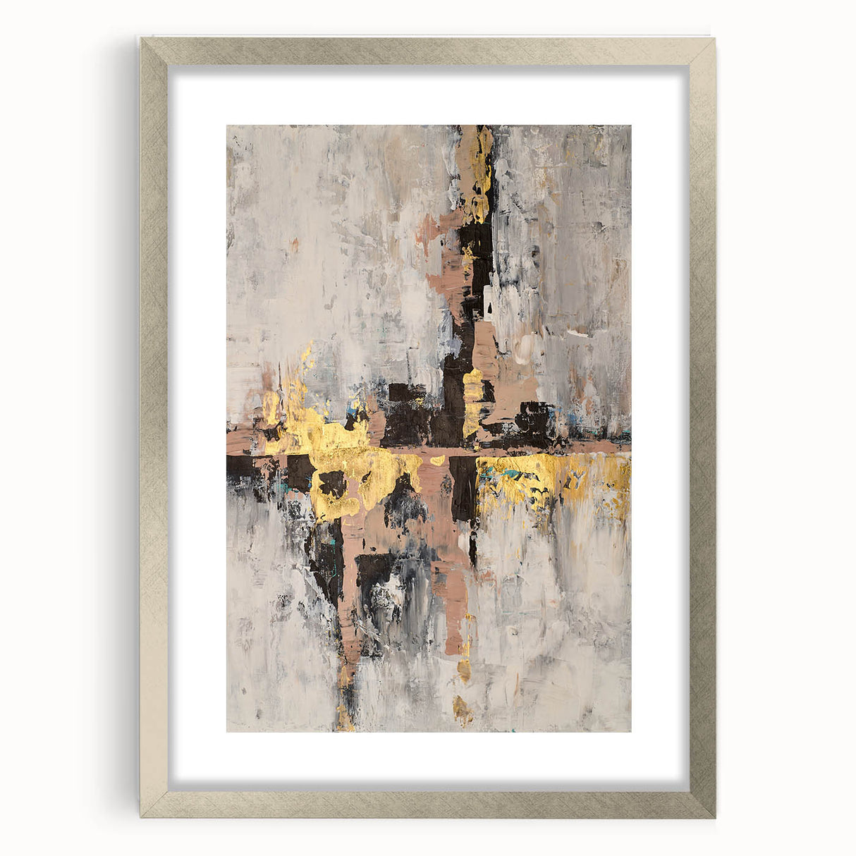 Blush Gold Harmony – Earthen Harmony Minimalist Wall Decor Art