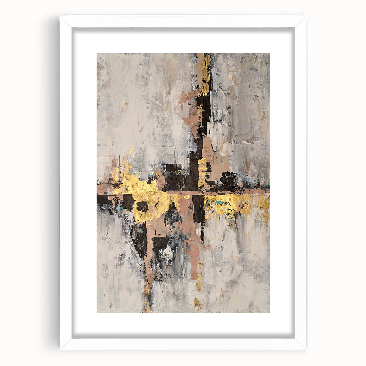Blush Gold Harmony – Earthen Harmony Minimalist Wall Decor Art
