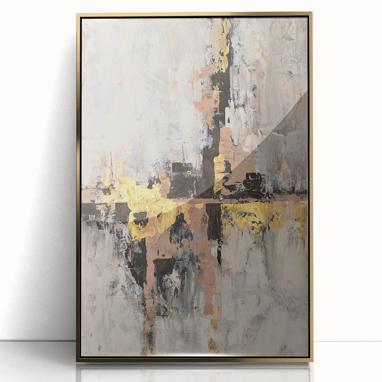 Blush Gold Harmony – Earthen Harmony Minimalist Wall Decor Art