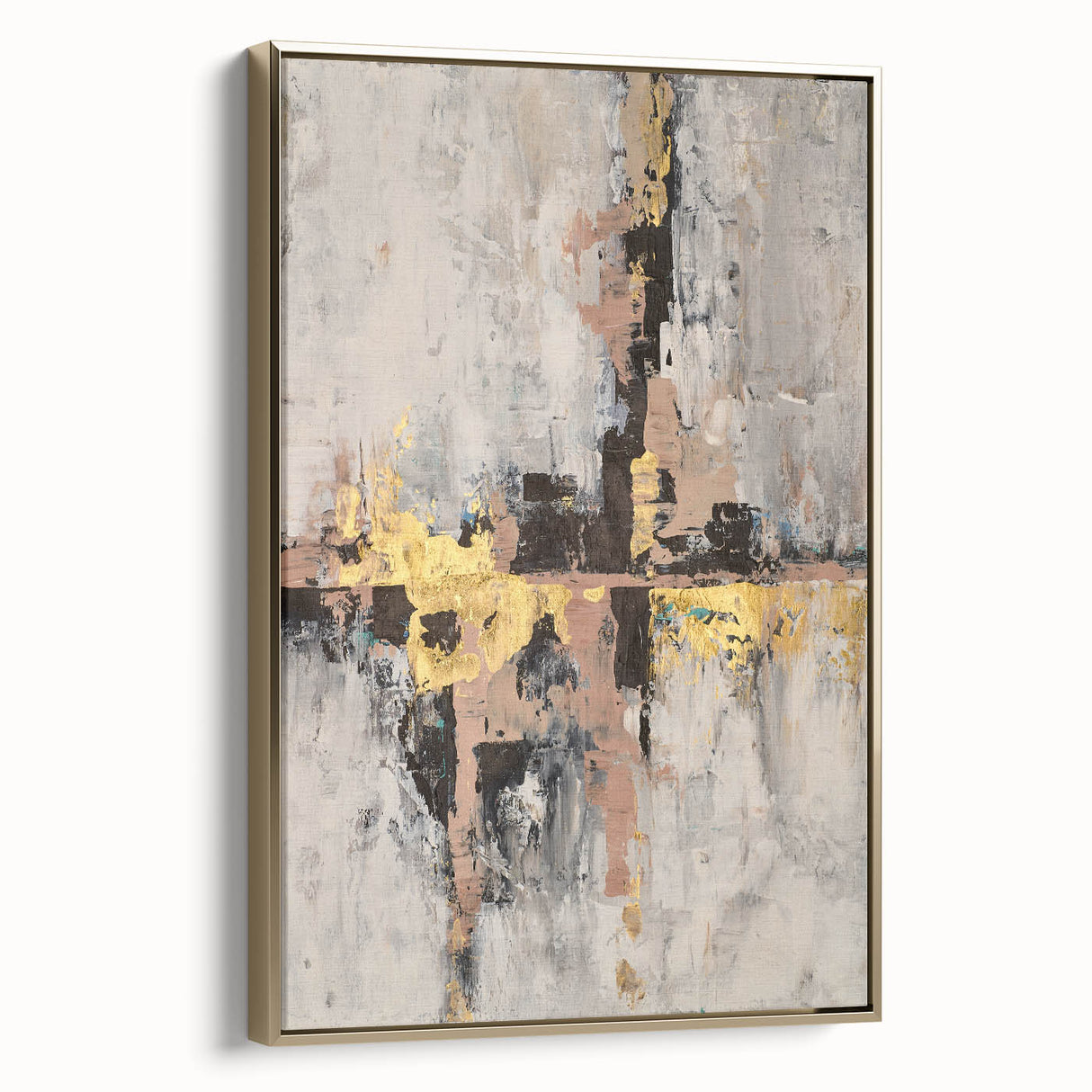 Blush Gold Harmony – Earthen Harmony Minimalist Wall Decor Art