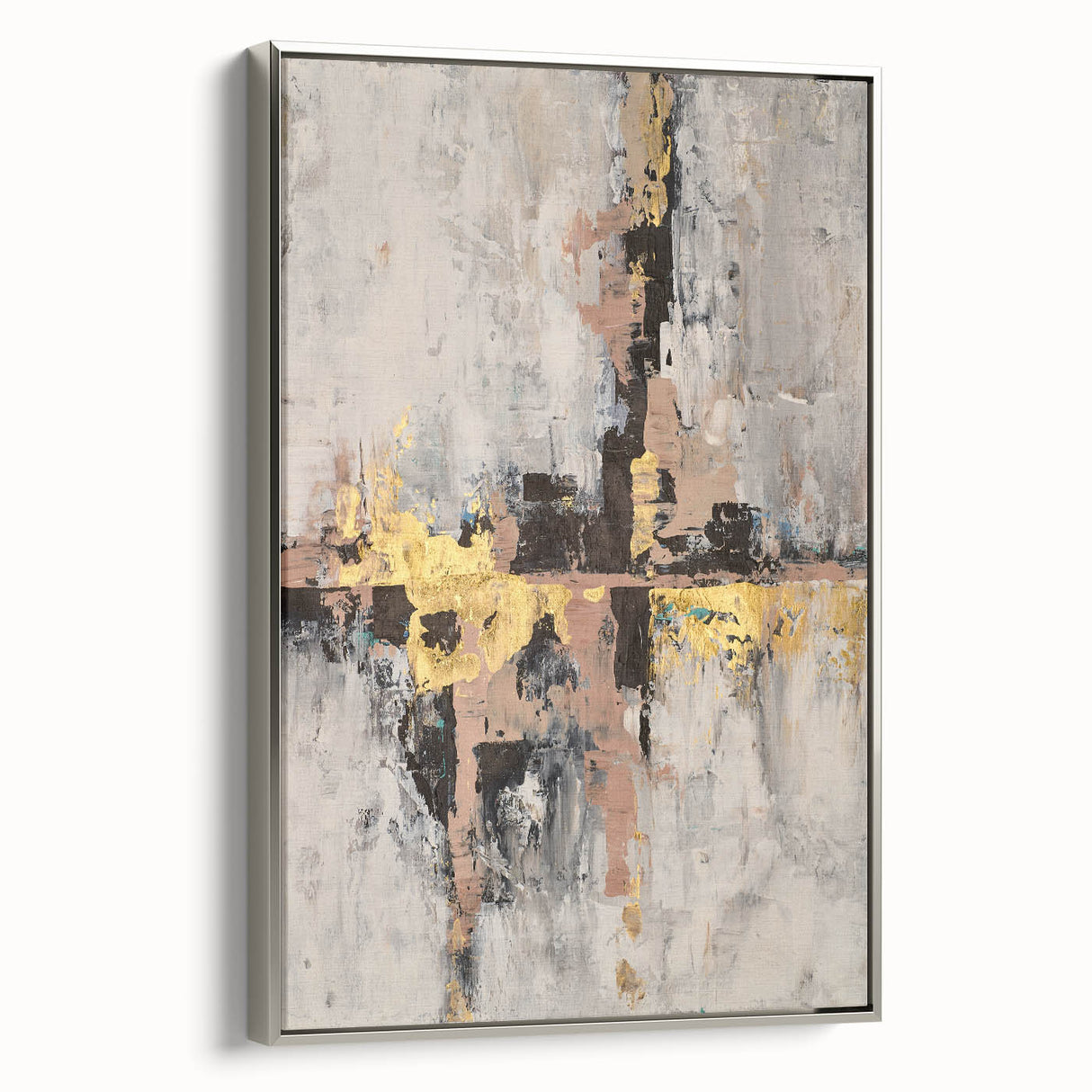 Blush Gold Harmony – Earthen Harmony Minimalist Wall Decor Art