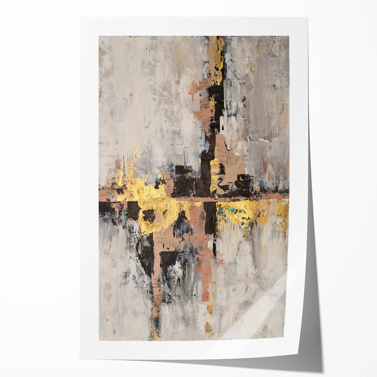 Blush Gold Harmony – Earthen Harmony Minimalist Wall Decor Art