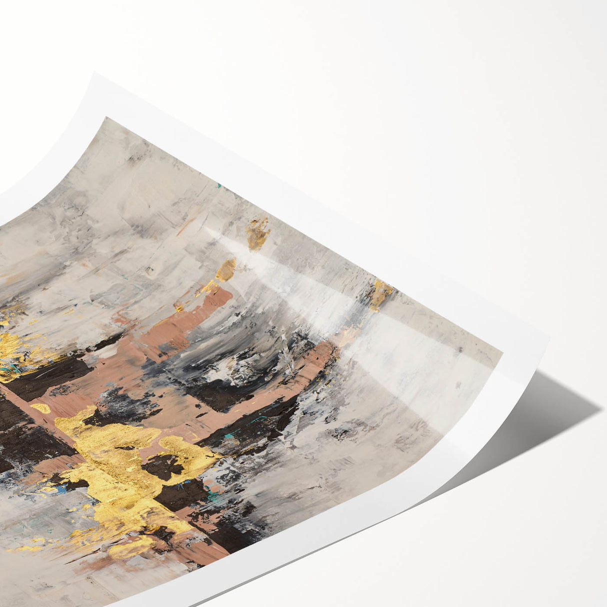 Blush Gold Harmony – Earthen Harmony Minimalist Wall Decor Art