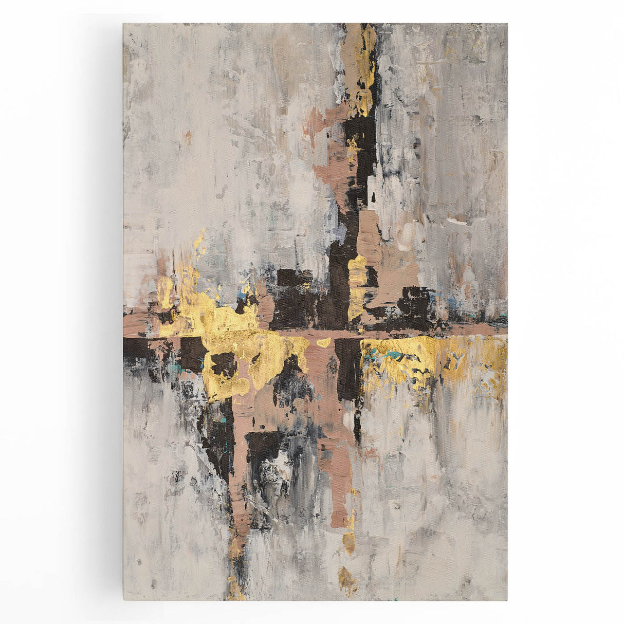 Blush Gold Harmony – Earthen Harmony Minimalist Wall Decor Art