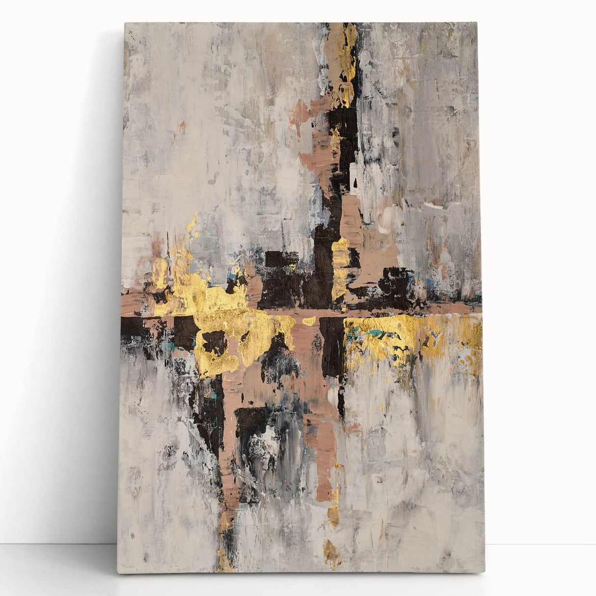Blush Gold Harmony – Earthen Harmony Minimalist Wall Decor Art