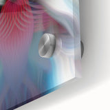 Large Abstract Wall Art – Ethereal Floral Motion in Blue & Pink