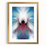 Large Abstract Wall Art – Ethereal Floral Motion in Blue & Pink