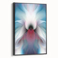Large Abstract Wall Art – Ethereal Floral Motion in Blue & Pink