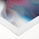 Large Abstract Wall Art – Ethereal Floral Motion in Blue & Pink