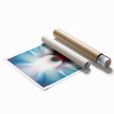 Large Abstract Wall Art – Ethereal Floral Motion in Blue & Pink