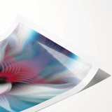 Large Abstract Wall Art – Ethereal Floral Motion in Blue & Pink