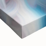 Large Abstract Wall Art – Ethereal Floral Motion in Blue & Pink