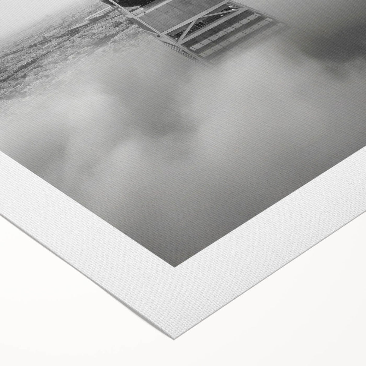 Cityscape photography prints – Iconic spire above the city clouds
