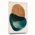 Earthen Harmony Abstracts – Teal and Brown Contemporary Wall Art