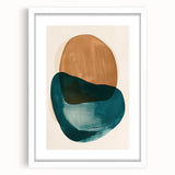 Earthen Harmony Abstracts – Teal and Brown Contemporary Wall Art