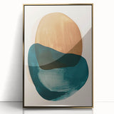 Earthen Harmony Abstracts – Teal and Brown Contemporary Wall Art