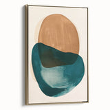 Earthen Harmony Abstracts – Teal and Brown Contemporary Wall Art