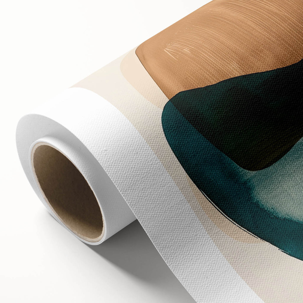 Earthen Harmony Abstracts – Teal and Brown Contemporary Wall Art