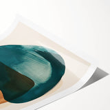 Earthen Harmony Abstracts – Teal and Brown Contemporary Wall Art