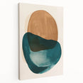 Earthen Harmony Abstracts – Teal and Brown Contemporary Wall Art