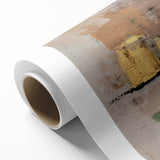 Abstract Wall Art – Gold & Earthy Geometric Textured Canvas