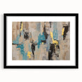 Textured Teal & Gold – Earthen Harmony Modern Abstract Art Print