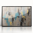 Textured Teal & Gold – Earthen Harmony Modern Abstract Art Print